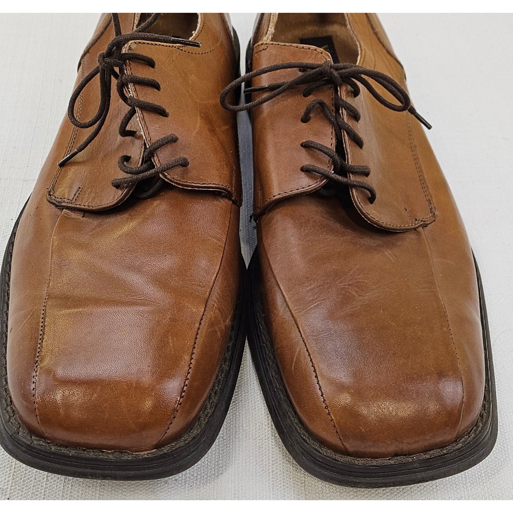 Venturini Tan Leather Square Toe Derby Dress Shoes Made in Italy 5220/3 Mens 13M